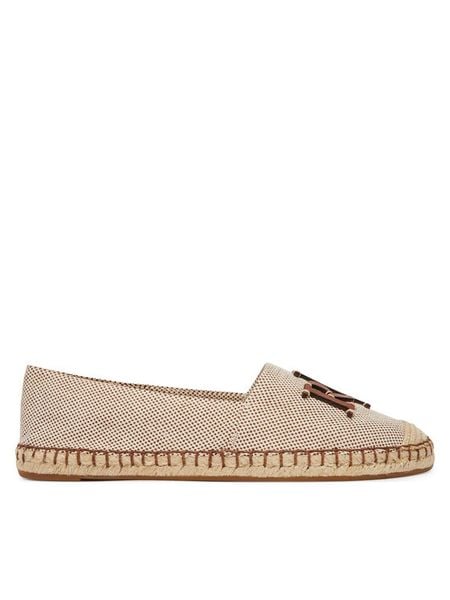 LAUREN RALPH LAUREN Espadryle Cameryn 802P09065002 Beżowy. Brązowe espadryle Lauren Ralph Lauren, bez wzorów, z materiału, bez obcasa, bez zapięcia. Za 388.99 zł.