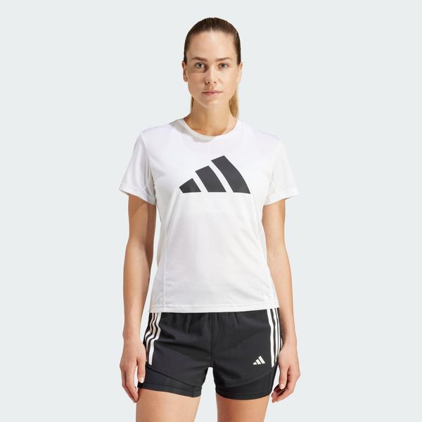 Koszulka Run It. Białe bluzki Adidas, xs, bez wzorów, sportowe, bez kołnierzyka, bez ramiączek. Za 139.00 zł.