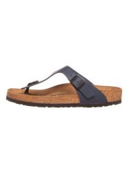 Birkenstock Japonki "Gizeh" w kolorze granatowym rozmiar: 35. Niebieskie klapki Birkenstock, bez wzorów, z otwartym noskiem, bez obcasa. Za 261.67 zł.