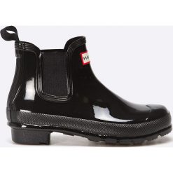 Hunter - Kalosze Chelsea. Czarne kalosze Hunter, bez wzorów, z gumy. W wyprzedaży za 339.90 zł.