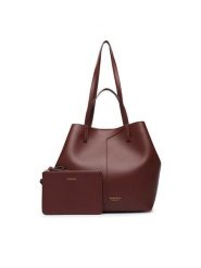 Emporio Armani Torebka EW005668 AF29459 U6017 Brązowy. Brązowe shopper Emporio Armani, bez wzorów, ze skóry, bez dodatków. Za 2,764.00 zł.