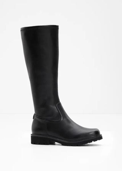Botki marki Tamaris. Czarne botki bonprix, bez wzorów, bez obcasa, bez zapięcia. Za 429.99 zł.