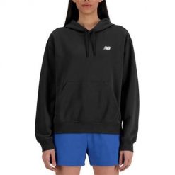 Bluza sportowa damska New Balance WT41507BK. Czarne bluzy sportowe New Balance, xl, bez wzorów, z kapturem. Za 351.00 zł.