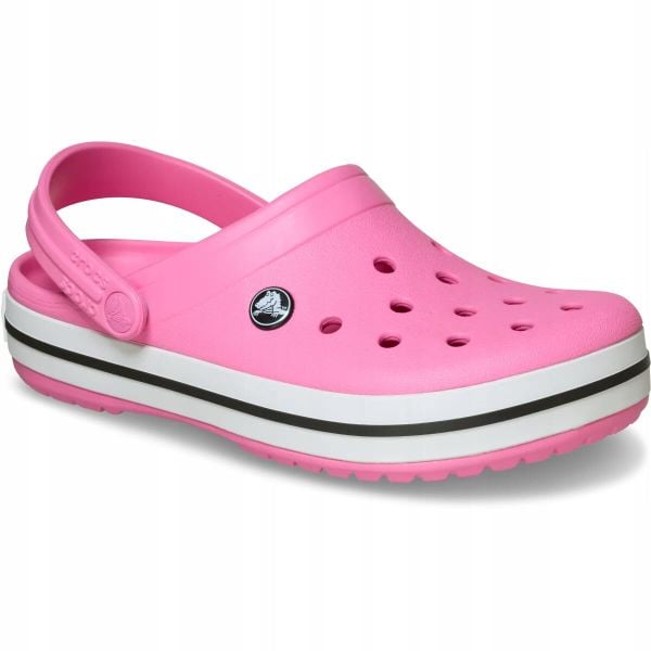 Crocs Damskie Buty Chodaki Klapki Crocband 11016 Clog. Białe klapki Crocs, bez wzorów, z materiału, bez obcasa. Za 229.00 zł.