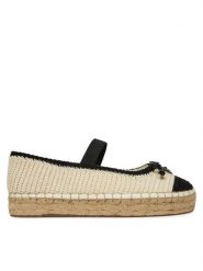 Guess Espadryle FLJJON FAB02 Écru. Espadryle Guess, z aplikacjami, z materiału, bez obcasa, bez zapięcia. Za 299.99 zł.