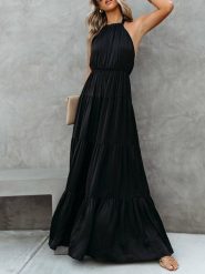 LA Angels Sukienka w kolorze czarnym rozmiar: M. Czarne sukienki LA Angels, na imprezę, m, bez wzorów, bez kołnierzyka, bez ramiączek, maxi. Za 169.95 zł.