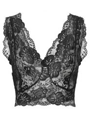 Cream Top w kolorze czarnym rozmiar: S. Czarne topy Cream, s, bez wzorów, z koronki, bez kołnierzyka, bez ramiączek. Za 61.60 zł.