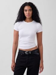 GAP Koszulka w kolorze białym rozmiar: S. Białe bluzki GAP, s, bez wzorów, bez kołnierzyka, bez ramiączek. Za 62.03 zł.