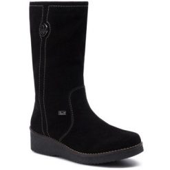 RIEKER Y4671-00 Czarny. Czarne kozaki Rieker, bez obcasa, bez zapięcia. Za 359.99 zł.