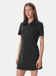 Calvin Klein Sukienka codzienna LV044F207G Czarny Regular Fit. Czarne sukienki Calvin Klein, na co dzień, m, bez wzorów, z syntetyku, bez kołnierzyka, bez ramiączek, proste. Za 569.99 zł.