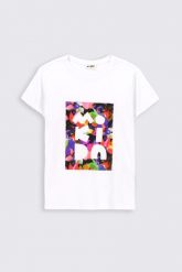 T-shirt z krótkim rękawem. T-shirty MOKIDA, m, bez wzorów, bez kołnierzyka, bez ramiączek. W wyprzedaży za 11.90 zł.