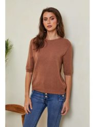 Joséfine Sweter "Kalocsa" w kolorze jasnobrązowym rozmiar: XL. Brązowe swetry Joséfine, xl, bez wzorów, z kaszmiru, bez ramiączek. Za 182.95 zł.