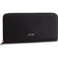 Duży Portfel Damski LIU JO - Xxl Zip Around N19060 E0040 Nero 22222. Czarne portfele Liu Jo, bez wzorów, ze skóry ekologicznej. W wyprzedaży za 209.00 zł.