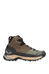 Buty trekkingowe damskie Puez Leather Mid Ptx Women. Brązowe trekkingi Salewa, z gumy, trekkingowe. Za 989.99 zł.