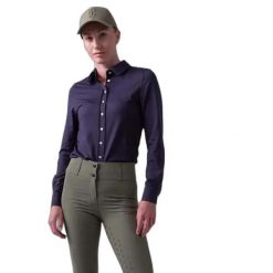 Damska koszula jeździecka z długim rękawem PS of Sweden Rebecca. Białe koszule PS OF SWEDEN, xl, bez wzorów, z bawełny, eleganckie, bez kołnierzyka, bez ramiączek. Za 455.65 zł.