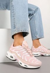 Jasnoróżowe Buty Sportowe Sneakersy Ozdobione Tłoczeniem Tulinea. Czerwone obuwie sportowe Born2be, bez zapięcia, trekkingowe. W wyprzedaży za 134.99 zł.