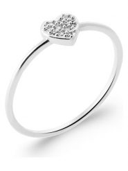 L'Atélier Précieux Srebrny pierścionek z cyrkoniami rozmiar: 52. Szare pierścionki l'Atelier precieux, z cyrkonią, srebrne. Za 126.99 zł.