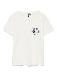 Vero Moda Koszulka w kolorze białym rozmiar: XS. Białe bluzki Vero Moda, xs, bez wzorów, z bawełny, bez kołnierzyka, bez ramiączek. Za 35.18 zł.