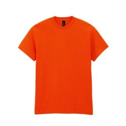 Ciężka Bawełniana Koszulka Unisex Dla Dorosłych. Brązowe bluzki GILDAN, xl, bez wzorów, z bawełny, sportowe, bez kołnierzyka, bez ramiączek. Za 51.99 zł.