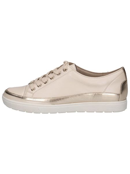 Caprice Skórzane sneakersy w kolorze beżowym rozmiar: 38,5. Brązowe trampki Caprice, bez wzorów, ze skóry, bez zapięcia. Za 229.95 zł.