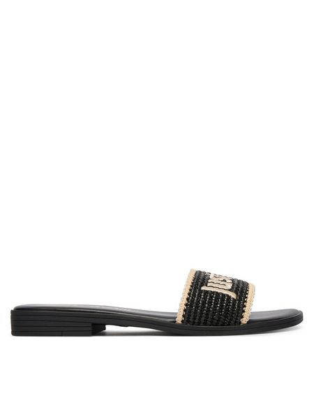 Just Cavalli Klapki 80RA3S80 ZSE60 Czarny. Czarne klapki Just Cavalli, bez wzorów, z syntetyku, bez obcasa. Za 444.99 zł.
