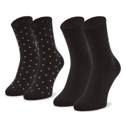 Skarpety długie Tommy Hilfiger. Czarne skarpety TOMMY HILFIGER, bez wzorów. Za 49.99 zł.