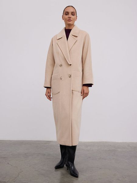 BGN Płaszcz przejściowy w kolorze beżowym rozmiar: 36. Brązowe płaszcze BGN, bez wzorów, z wełny, bez kaptura. Za 336.61 zł.