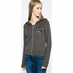 Calvin Klein Jeans - Bluza. Czarne bluzy sportowe Calvin Klein Jeans, l, z bawełny, z kapturem. W wyprzedaży za 329.90 zł.
