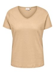ONLY Koszulka w kolorze pomarańczowym rozmiar: XL-54. Pomarańczowe bluzki Only, xl, bez wzorów, bez kołnierzyka, bez ramiączek. Za 57.20 zł.