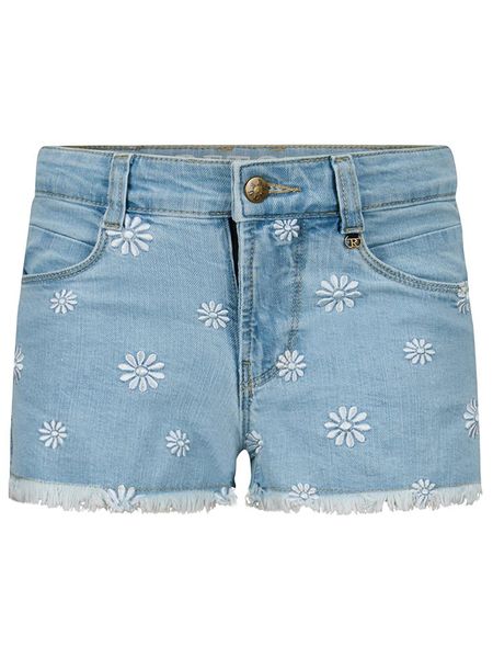 Retour Szorty dżinsowe "Lorient" w kolorze błękitnym rozmiar: 152. Niebieskie szorty Retour, z aplikacjami, ze skóry. Za 165.95 zł.