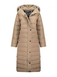 Canadian Peak Płaszcz pikowany "Constanceak" w kolorze szarobrązowym rozmiar: XXL. Brązowe płaszcze Canadian Peak, xxl, bez wzorów, bez kaptura. Za 338.21 zł.