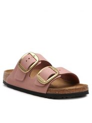 Birkenstock Sandały Arizona Big Buckle 1024074 Różowy. Czerwone sandały Birkenstock, bez wzorów, ze skóry, bez obcasa, na płaskiej podeszwie, bez zapięcia. Za 629.99 zł.