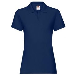 Damska Koszulka Polo Premium. Niebieskie koszulki polo FRUIT OF THE LOOM, l, bez wzorów, bez kołnierzyka, bez ramiączek. Za 80.99 zł.