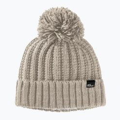 Czapka zimowa damska Jack Wolfskin Highloft Knit. Szare czapki Jack Wolfskin, bez wzorów. Za 139.99 zł.