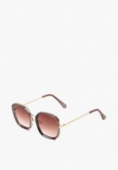 Jasnobrązowe Okulary z Kwadratowymi Szkłami Eleganckie Fainna. Brązowe okulary przeciwsłoneczne Born2be, bez wzorów, z jeansu, biznesowe. Za 34.99 zł.