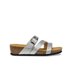 Sandały damskie Geox New Sthellae A. Szare sandały Converse, bez wzorów, z gumy, eleganckie, bez obcasa, na obcasie, bez zapięcia. Za 264.99 zł.