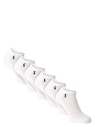 Polo Ralph Lauren Skarpety pakowane po 6 szt. Kobiety drobna dzianina biały, ONE SIZE. Białe skarpety Polo Ralph Lauren, bez wzorów, z dzianiny. Za 199.95 zł.