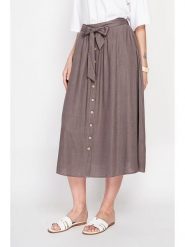 Le Jardin du Lin Lniana spódnica w kolorze brązowym rozmiar: 40. Brązowe spódnice Le jardin du lin, bez wzorów, ze lnu, midi. Za 108.99 zł.