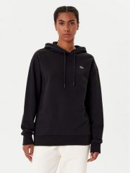 Lacoste Bluza SF7612 Czarny Oversize. Czarne bluzy Lacoste, bez wzorów, z bawełny, bez kaptura. Za 599.99 zł.
