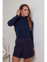 Soft Cashmere Kaszmirowy golf w kolorze granatowym rozmiar: XL. Niebieskie golfy Soft Cashmere, xl, bez wzorów, z kaszmiru, bez ramiączek. Za 264.77 zł.