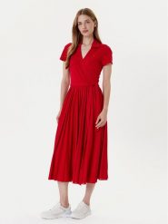 Tommy Hilfiger Sukienka codzienna 1985 WW0WW45733 Czerwony Regular Fit. Czerwone sukienki TOMMY HILFIGER, na co dzień, xxl, bez wzorów, z syntetyku, bez kołnierzyka, bez ramiączek, proste. Za 849.99 zł.