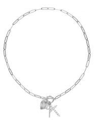 U.S. Polo Assn. Naszyjnik z kamieniami ozdobnymi - dł. 42 cm rozmiar: onesize. Szare naszyjniki U.S. Polo Assn., metalowe. Za 65.99 zł.