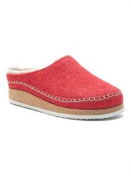 Comfortfusse Wełniane kapcie w kolorze czerwonym rozmiar: 38. Czerwone obuwie domowe Comfortfüße, bez wzorów, z materiału, z okrągłym noskiem, bez zapięcia. Za 180.49 zł.