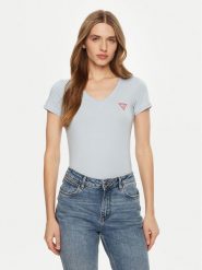 Guess T-Shirt 159539 Zielony Classic Fit. Zielone t-shirty Guess, xs, z aplikacjami, z bawełny, bez kołnierzyka, bez ramiączek. Za 79.99 zł.