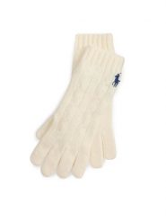 Polo Ralph Lauren Rękawiczki 455981440002 Beżowy. Brązowe rękawiczki Polo Ralph Lauren, bez wzorów, z dzianiny. Za 449.99 zł.