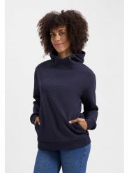 TRAVELIN' Bluza "Maren" w kolorze granatowym rozmiar: L. Niebieskie bluzy Travelin', l, z aplikacjami, ze skóry, z kapturem. Za 184.89 zł.