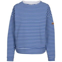 Koszulka/Bluza Damska Soothing Striped Marl Top. Niebieskie bluzy Trespass, xl, bez wzorów, bez kaptura. Za 210.99 zł.