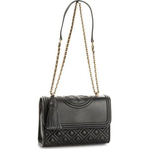 Torebka TORY BURCH - Fleming Small Convertible Shoulder Bag 43834 Black 001. Czarne torby na ramię Tory Burch, bez wzorów, ze skóry, wizytowe, na ramię, bez dodatków. Za 2,019.00 zł.