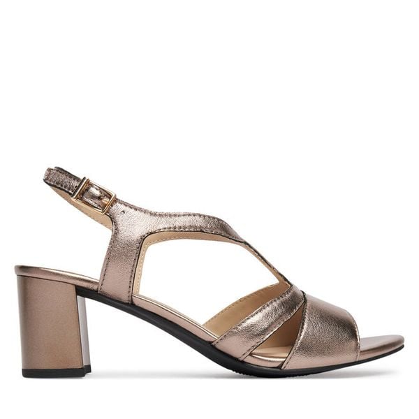 Sandały Caprice. Żółte sandały Caprice, bez wzorów, bez obcasa, na słupku, bez zapięcia. Za 329.99 zł.