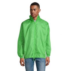 Kurtka Wiatrówka Unisex Dla Dorosłych. Szare kurtki sportowe SOL'S, l, bez wzorów, bez kaptura, trekkingowe. Za 86.99 zł.